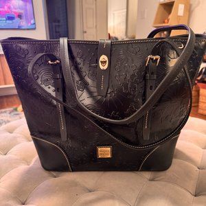 Dooney and Bourke Black Leather Disney Tote